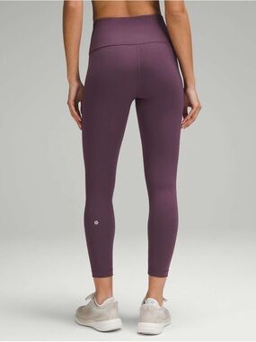 Lululemon Wunder Train High-Rise Ribbed Tight 25" Grape Thistle
